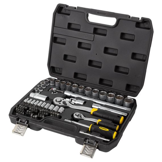 Набір насадок торцевих і біт Sigma 1/4", 1/2" 72 шт CrV mid (6003741)