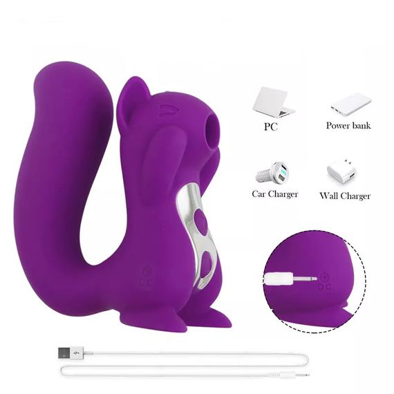 Вибратор белочка с вакуумной стимуляцией (20 режимов) | Зображення 8