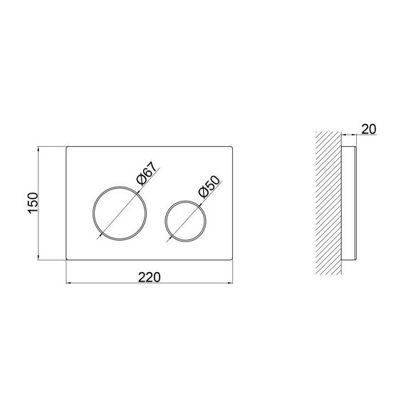 Панель змиву для унітазу Qtap Nest QT0111M11110W | Зображення 1