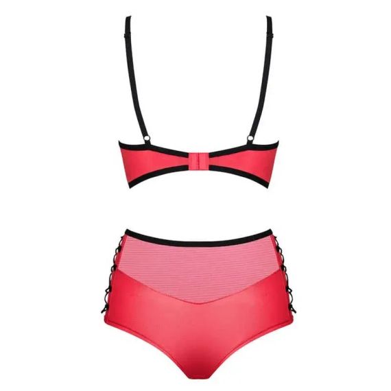 Комплект червоний Obsessive Leatheria з контрастним чорним кантом, S/M sexstyle | Зображення 4