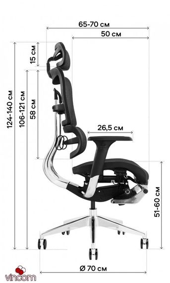 КРЕСЛО ОФИСНОЕ GT RACER X-802L BLACK | Зображення 8