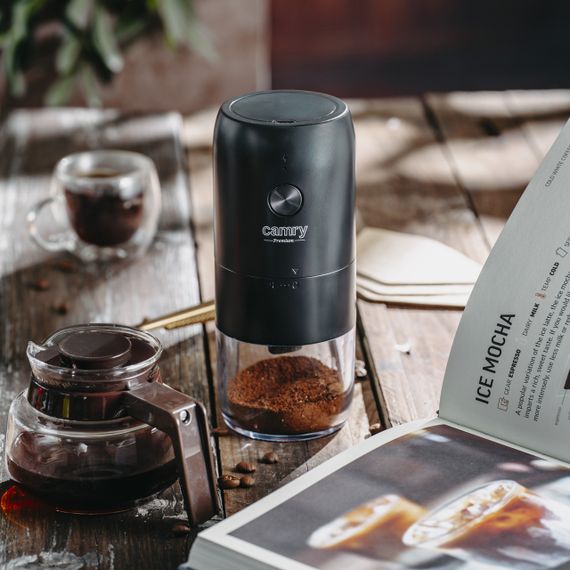 Кофемолка аккумуляторная Camry CR 4302 керамическая жернова USB-C для кофе | Зображення 7