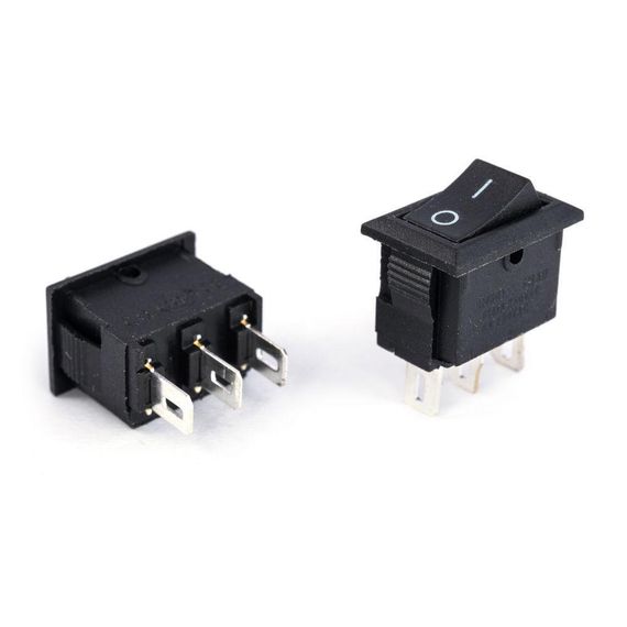 Переключатель KCD1-102-1, ON-ON, (3pin) 15*21 черный