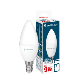 Лампа LED C37 9W E14 4100К 175-275V Enerlight