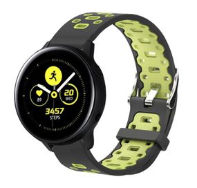Спортивный ремешок Primo Perfor Classic для часов Samsung Galaxy Watch Active / Active 2 - Black&Green