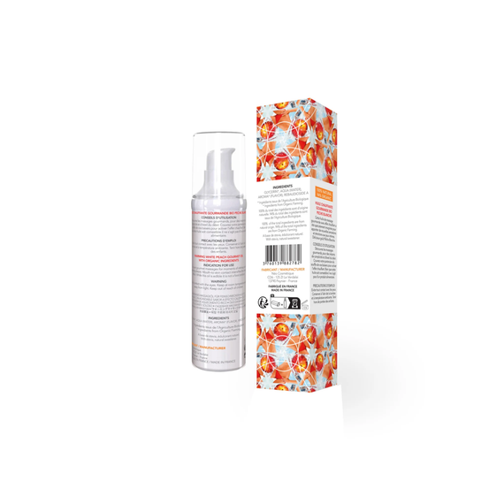 Масажна олія EXSENS Organic White Peach 50мл розігріває, без цукру, без парабенів, їстівна | Зображення 1