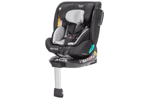 Автокрісло CRL-15805/1 "Revolt" Harbor Grey i-Size 40-150см ISOFIX, поворот, опорна стійка CARRELLO