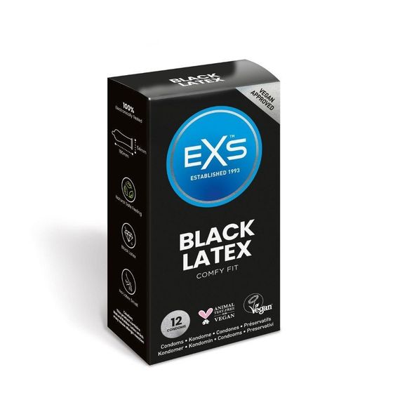 Презервативы 12 SZT. EXS BLACK LATEX Sex Aura