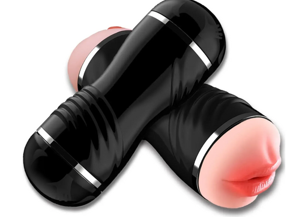 Мастурбатор із двома входами OYO - Double Pump BLACK, YQM-205 BLACK Sex Aura | Зображення 1