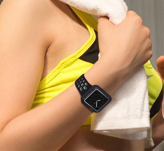 Силиконовый защитный корпус Primo для Apple Watch 40mm - Black / White | Зображення 3