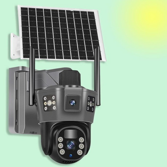 Камера відеоспостереження вулична Solar ptz 6MP, поворотна камера з wi-fi, камера із сонячною панеллю, камера з детектором руху | Зображення 2