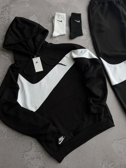 Костюм у стилі Nike з худі чорний | Зображення 4