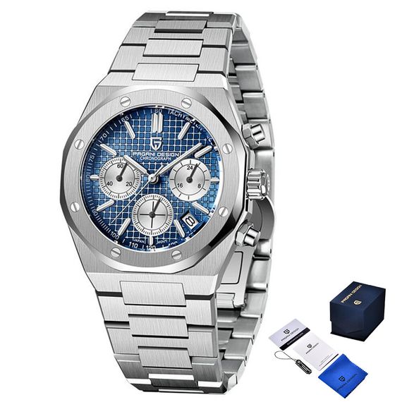 Чоловічий годинник Pagani Design PD-1707 Silver-Blue