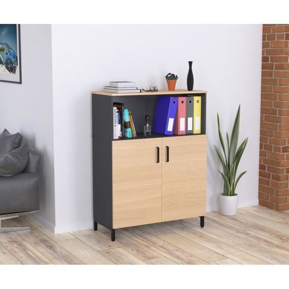 Тумба офисная Loft Design LTO-900-1200 антрацит венге | Зображення 1