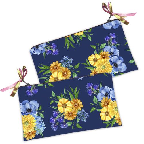 Косметичка жіноча Герберы и васильки 20х12 см (K_22U035)