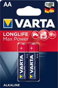 Батарейка VARTA LONGLIFE MAX POWER AA   BLI 2 ALKALINE (04706101412)
