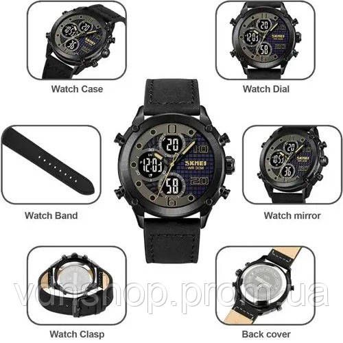 Наручные мужские часы стильные деловые SKMEI 1975LBKBK Мужские часы стильные на руку RH-18 | Зображення 8