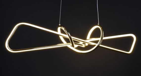 Люстра світлодіодна підвісна LED світильник для квартири на стелю лед 27481 Золото 25-150х15х100 см. | Зображення 2