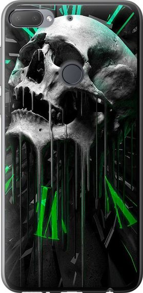 Чехол на HTC Desire 12 Plus Череп-часы "4100u-1485-17620"