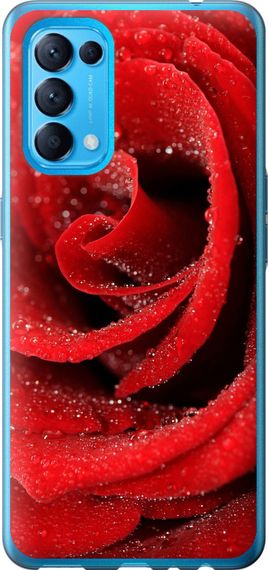 Чехол на Oppo Find X3 Lite Красная роза "529u-2299-17620"
