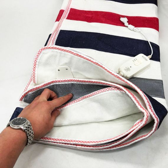 Електропростирадло електричне простирадло з підігрівом Electric Blanket 150х120см в смужку | Зображення 8