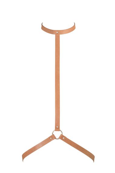 Стильна портупея з екошкіри Bijoux Indiscrets MAZE - I Harness, Коричневий, One Size, ONE SIZE