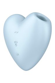 Вакуумный стимулятор-сердечко с вибрацией Satisfyer Cutie Heart Blue Sex Aura