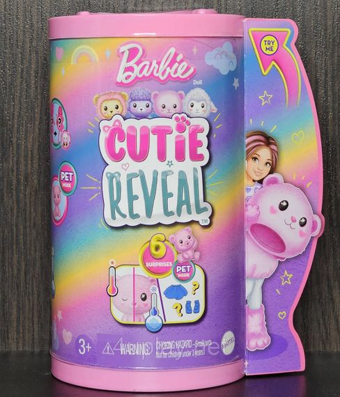 Лялька-сюрприз Barbie Cutie Reveal Chelsea Teddy Bear Plush Челсі в костюмі Ведмежа Тедді Барбі Милашка проявляшка | Зображення 7