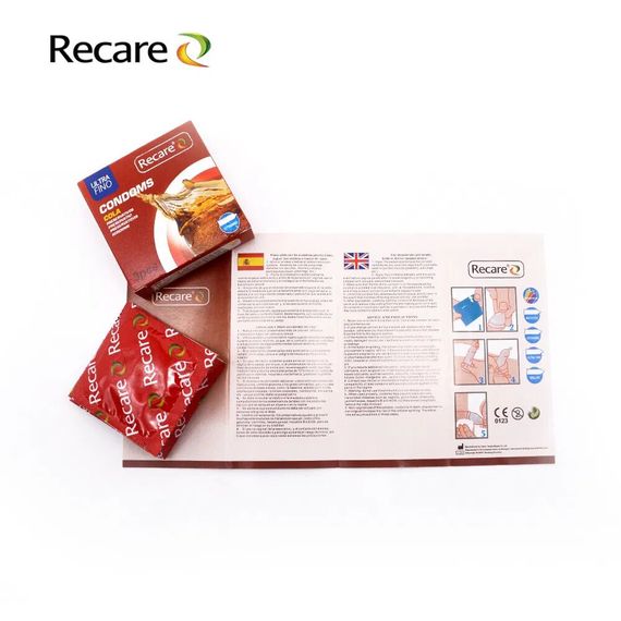 Презервативы Recare Cola Dotted&Ribbed Condoms 3 шт, с пузырьками и ребрами, аромат: | Зображення 2