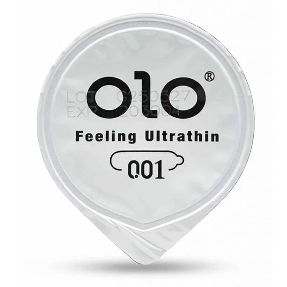 Презервативи ультратонкі Olo 0.01 BLACK з гіалуроновою кислотою, 10 шт (фольга) sexstyle | Зображення 1