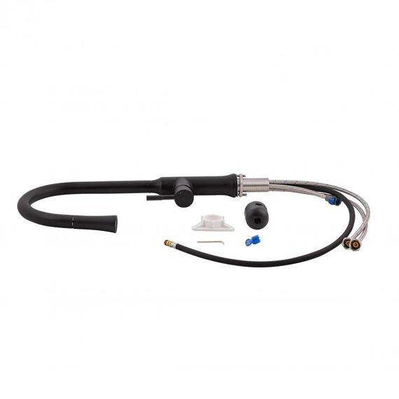 Смеситель для кухни Qtap Baruska с выдвижным изливом QTBAR9137103UB Black Matt | Зображення 7