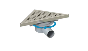 Трап для душа горизонтальний Maxiflow з нержавіючої сталі з гідрозатвором трикутна решітка "Хвиля" (4063.00360K)