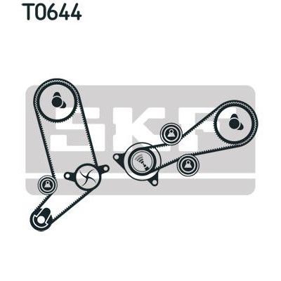 Комплект ремня ГРМ с помпой SKF VKMC 01258-1 | Зображення 1