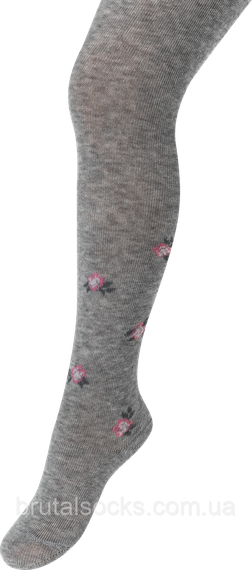 Колготки для дівчинки демісезонні з принтом Тм TwinSocks 86-92/ 1-2 лет, Сірий