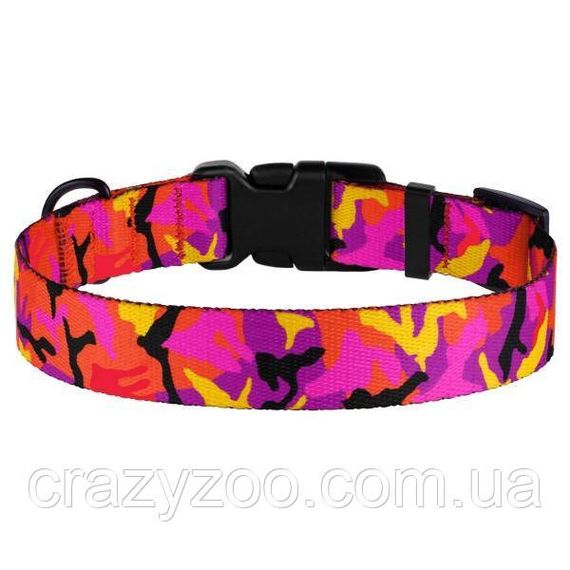 Ошейник для собак Bronzedog Urban Camo нейлоновый розовый 2.5х35-53 см 52/1363/Т | Зображення 2