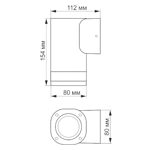 LED Світильник архітектурний VL-AR071G GU10 220V IP54 Videx | Зображення 2