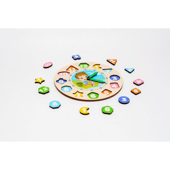 Дерев'яний сортер "Годинник" Puz-22935 для хлопчиків | Зображення 2