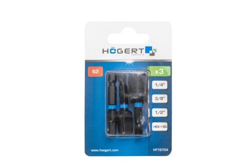 Набір адаптерів ударних для торцевих головок 1, 4", HT1S704 уп 3 шт Hoegert | Зображення 4