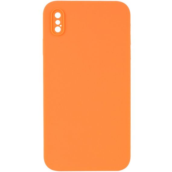Чохол Silicone Case Square Full Camera Protective (AA) NOLOGO для Apple iPhone XS Max (6.5") Помаранчевий / Papaya