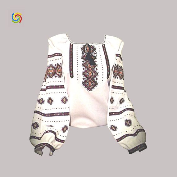 Рубашка Украинская вышиванка 1777 цвет белый размер M