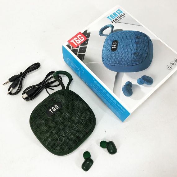 Колонка-Bluetooth с наушниками TG813. Цвет: зеленый | Зображення 9