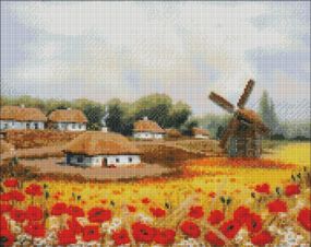 Алмазна мозаїка "Літо на хуторі" AMO7324 40х50