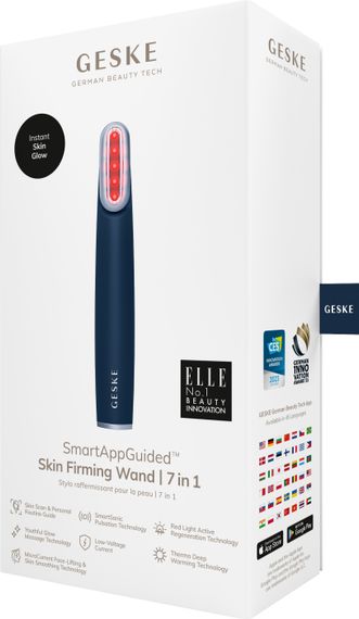 Пристрій для зміцнення і тонізації шкіри обличчя з поворотною головкою GESKE Skin Firming Wand 7в1 midnight | Зображення 7