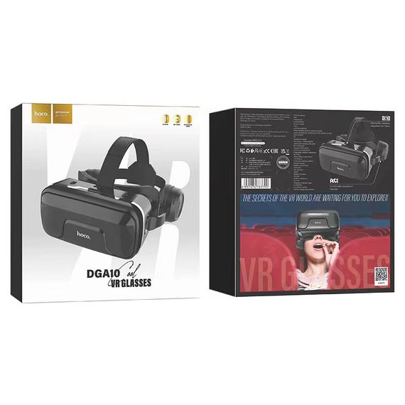 Окуляри віртуальної реальності HOCO Cool VR glasses DGA10, IPS 5.3" TFT, FOV Кут 90-100 °, Black, Box | Зображення 4