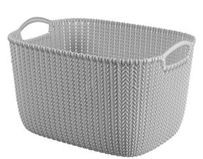 Корзина для хранения Curver (Курвер) Knit 19 л (03670) Светло-серый