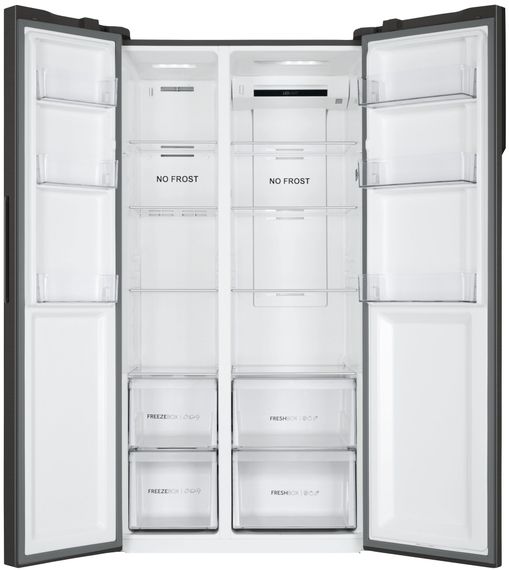 Холодильник Haier SBS, А++, NF, инвертор, дисплей, черный (HSR3918ENPB) | Зображення 6