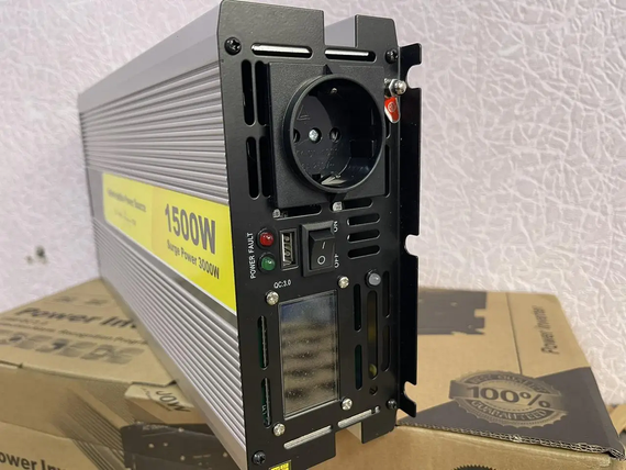 Инвертор преобразователь 1500Вт (12v 220v) чистая синусоида с функцией зарядки АКБ UPS | Зображення 4