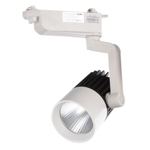 Светильник трековый поворотный LED 415/25W CW WH/BK COB