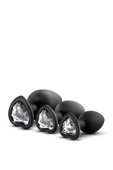 Набір анальних пробок LUXE BLING PLUGS TRAINING KIT WHITE GEMS Sex Aura
