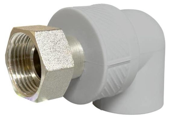 Муфта кутова поліпропіленова PPR Raftec 25мм НГ 3/4"